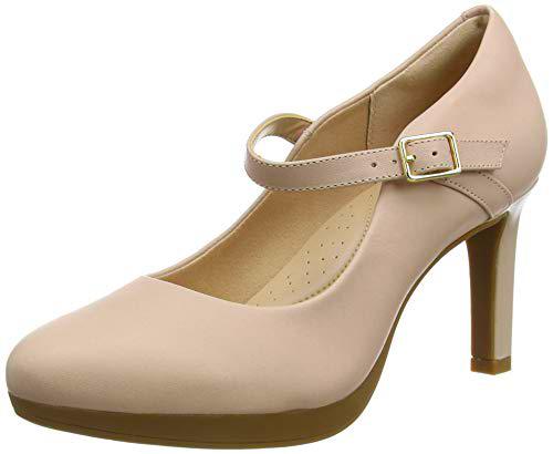 Clarks Ambyr Shine, Bomba Mujer, Piel Rosa Dusty, 39 EU