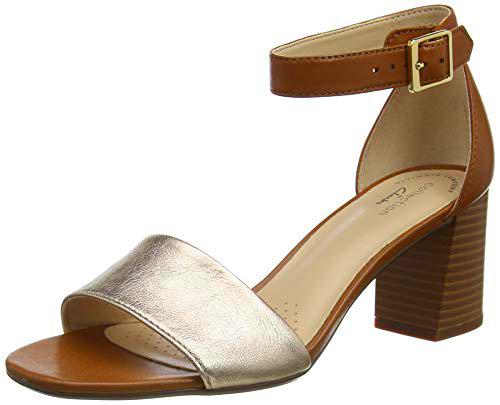 Clarks Jocelynne CAM, Bomba Mujer, Combinación de Piel Bronce metálica, 37 EU