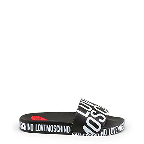 Love Moschino SS21, Sandalias deslizantes Mujer, Negro, 38 EU