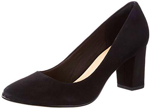 Clarks Aubrie Sun, Bomba Mujer, Piel Negra, 41 EU