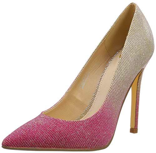 Buffalo Amica, Zapatos de Tacón para Mujer, Beige (Nude Glitter 000), 37 EU