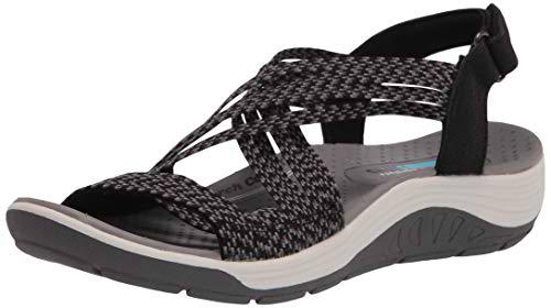 Skechers Reggae Cup-Oh, Snap, Sandalias de Punta Descubierta Mujer